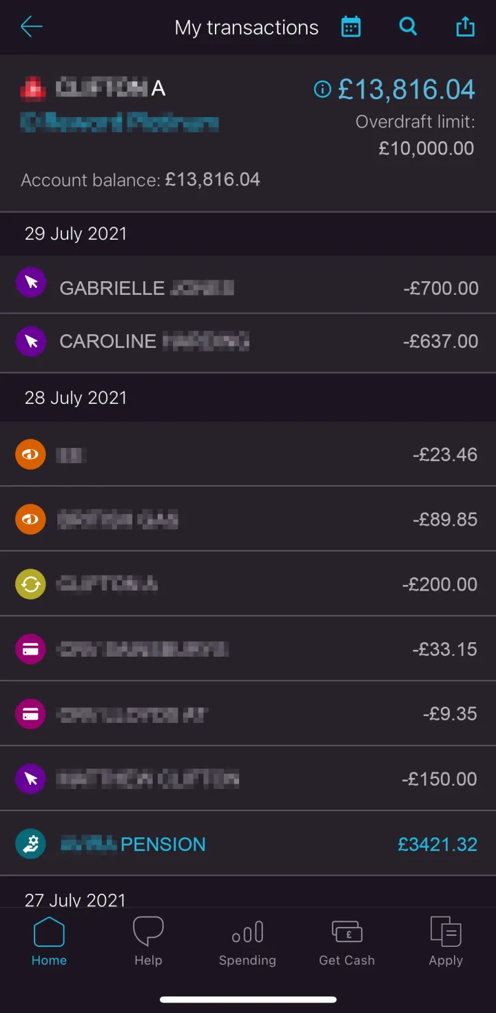 Figure 9 - Bank Statement