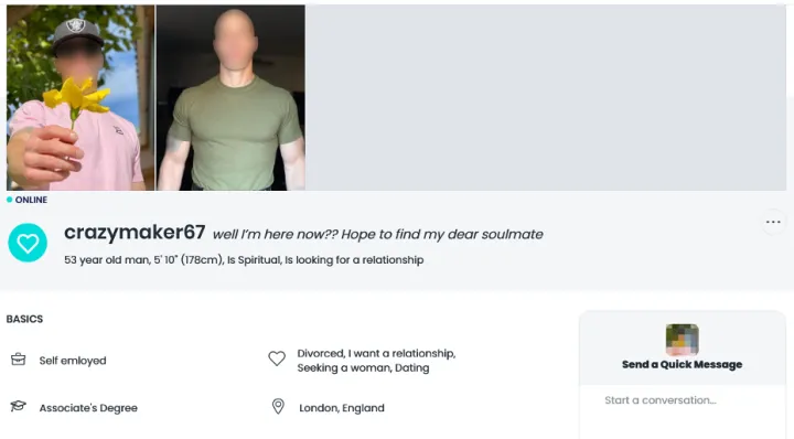 Figure 1 - crazymaker67 Dating Profile