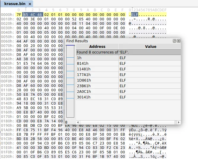 Embedded rootkit versions in Krasue