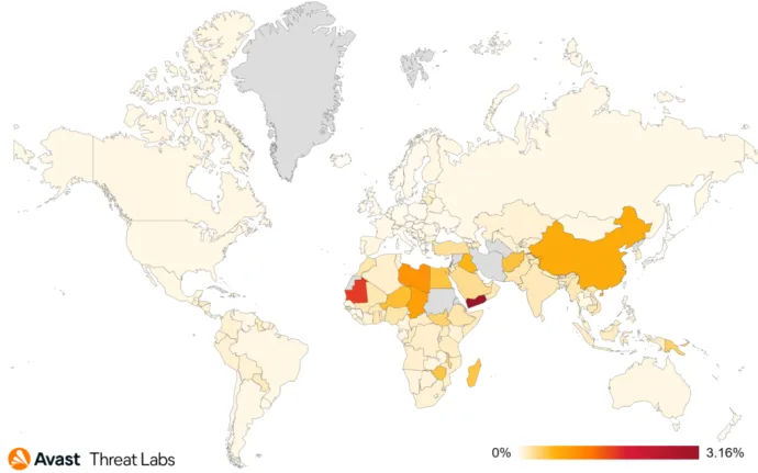 Global risk ratio for mobile spyware in Q4/2022