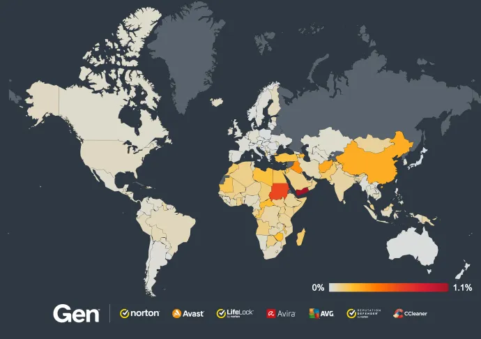 Global risk ratio for mobile spyware in Q2/2024