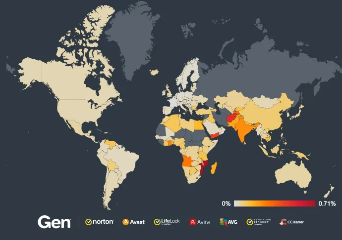 Global risk ratio for ransomware in Q2/2024 