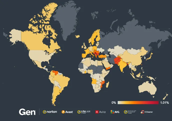 Global risk ratio for ransomware in Q4/2024 