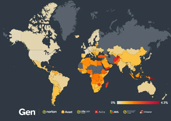 Global risk ratio for information stealers in Q4/2024 